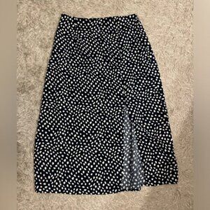 Black and White SHEIN Split Skirt!
